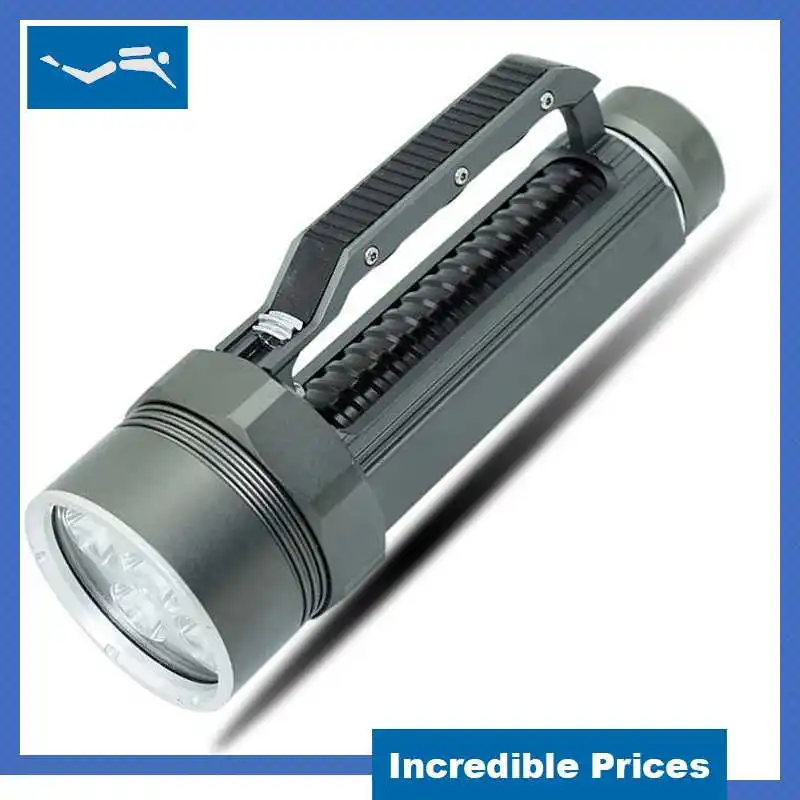 

Professional Scuba Diving Flashlight 6x XML L2 LED Underwater Spearfishing Hunting Flashlight Diving Torch Light By 26650/32650