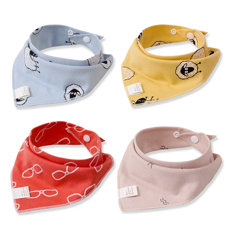 

2019 New Baby Bibs Bandana Cotton Triangle Baberos Bibs Cartoon Child Dribble Feeding Bibs Newborn Slabber Absorbent Cloth