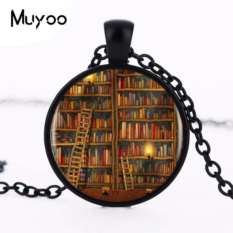 Книжное ожерелье подвеска с логотипом купольная шариковой цепочкой винтажное