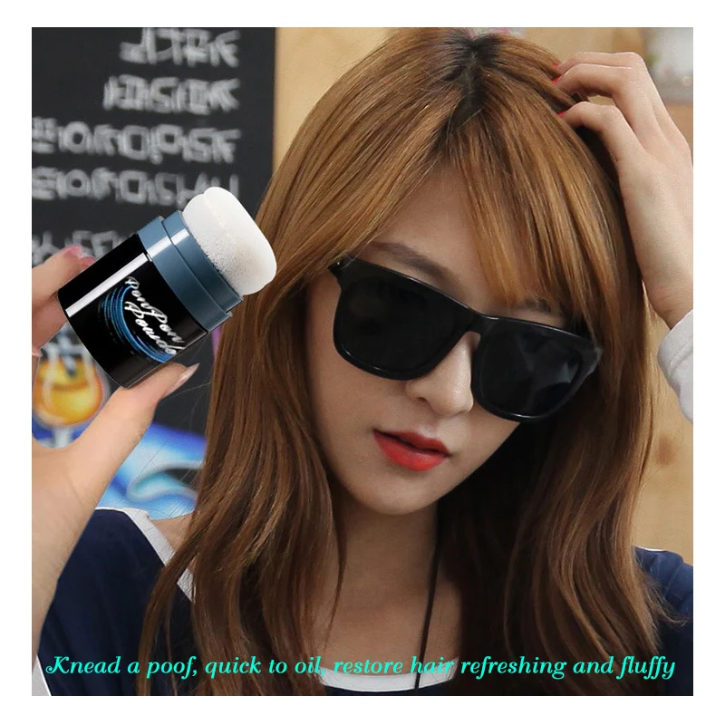 

Oily Hair Quick Dry Powder Instantly Hair Styling Fix Hair Greasy with Cleaning Sponge for Laziness People Hair Powder TSLM1