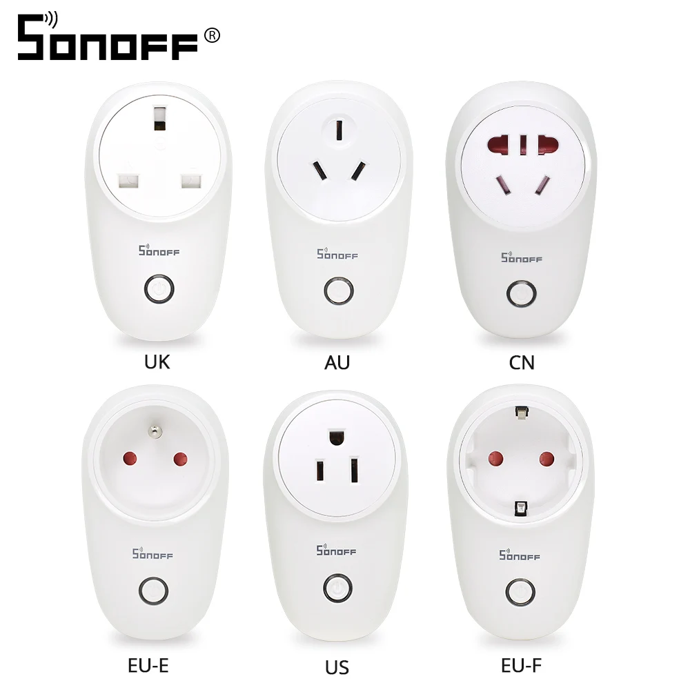 SONOFF S26 EU/AU/US/UK/CN wifi умная розетка домашняя Автоматизация переключатель работает с amazon alexa google Home