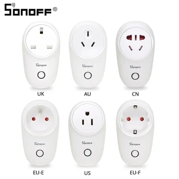 

SONOFF S26 EU/AU/US/UK/CN wifi smart socket Home Automation Switch Work With amazon alexa google home