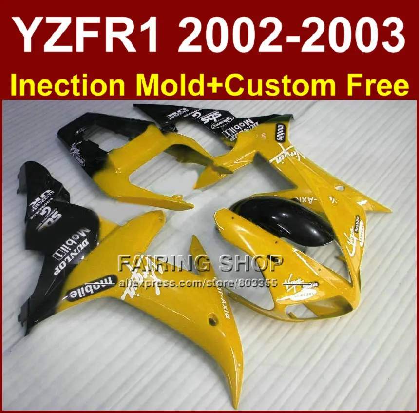Мобильный желтый кузовные запчасти для Ямаха YZF R1 в 2002 2003 +пользовательские плесень обтекатели YZF Р1 02 03 YZF1000 комплект 02 03 обтекателя Мобильный желтый кузовные запчасти для Ямаха YZF R1 в 2002 2003 +пользовательские плесень обтекатели YZF Р1 02 03 YZF1000 комплект 02 03 обтекателя