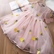 Розничная ; 3 цвета; Новинка года; летнее платье принцессы для маленьких девочек с вышивкой; платье-пачка принцессы для девочек на день рождения