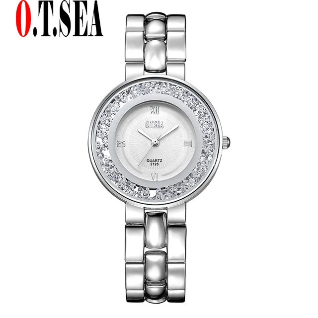 Luxury O.T.SEA Brand Crystal Bracelet Watches Women Ladies Fashion Dress Quartz Luxury O.T.SEA Brand Crystal Bracelet Watches Women Ladies Fashion Dress Quartz