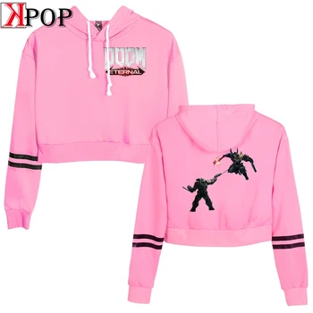 

Doom Eternal Fashion Street Pullovers Women's Sweatshirt Hip Hop Casual Popular cute cool Kpop Sports Navel Hoodies Sweatshirt