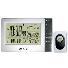 DYKIE Room Indoor and Outdoor Electronic Temperature Humidity Meter Digital Thermometer Hygrometer Weather Station Alarm Clock DYKIE Room Indoor and Outdoor Electronic Temperature Humidity Meter Digital Thermometer Hygrometer Weather Station Alarm Clock