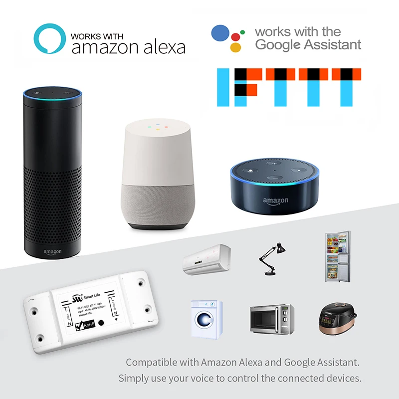 DIY пульт дистанционного управления через приложение WiFi умный Светильник Универсальный таймер выключателя беспроводной работает с Alexa Google Home умный дом 4 штуки