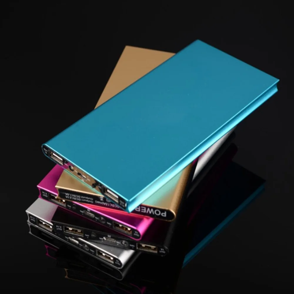 

1000mAh Universal Power Bank 9.5mm Ultra-thin Dual USB Output Mobile Power Portable Battery Chargers Power Source Accessories