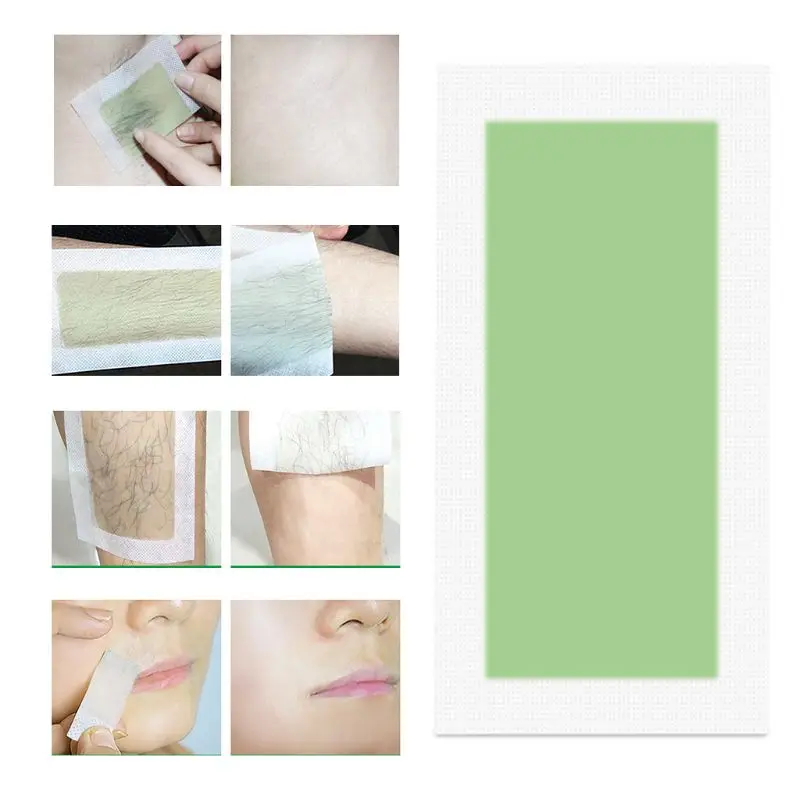 20Pcs/Set Summer Professional Hair Removal Double Sided Cold Wax Strips Paper Bikini Leg Body Face Depilatory Waxing Nonwoven