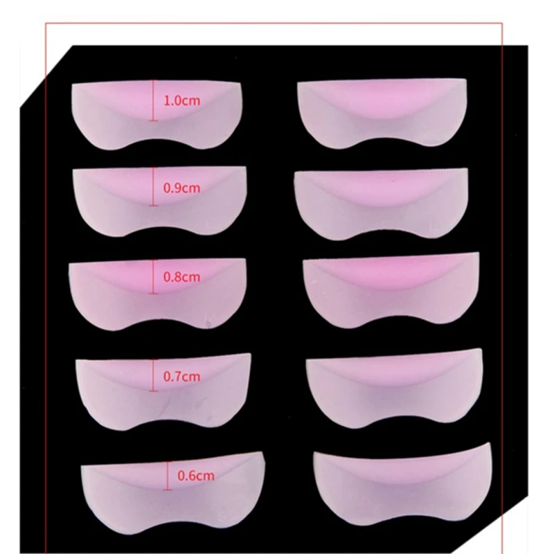 

New Arrival 10PCS Eyelash Tools Silicone Gasket Eyelash Curler Curling Perming Kit Apply Eyelash Curling