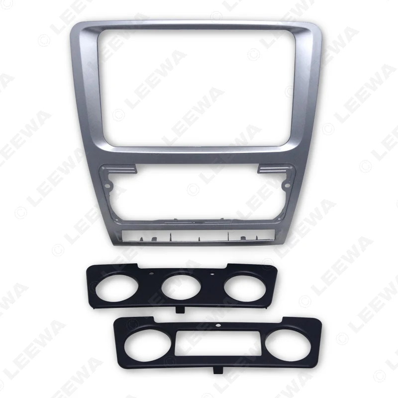 LEEWA Car Refitting DVD frame,DVD panel,Dash Kit,DVD Fascia,Audio frame For Skoda Octavia(2010~2013) Auto/Manual A/C