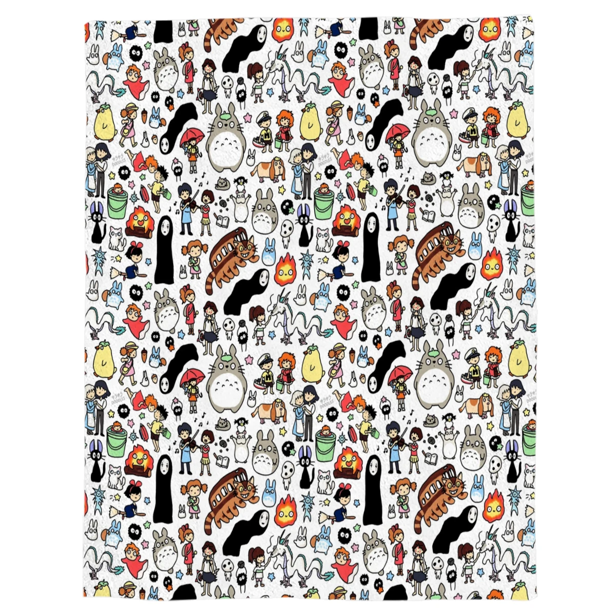 Kawaii Ghibli Doodle пледы одеяло домашнее украшение C милыми персонажами мультфильмов