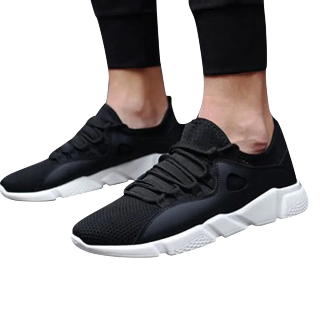 

New men shoes sport summer Men's Lace-Up Sneakers Leisure Sports Shoes Bottom Wear-Resistant Casual Shoes#G4