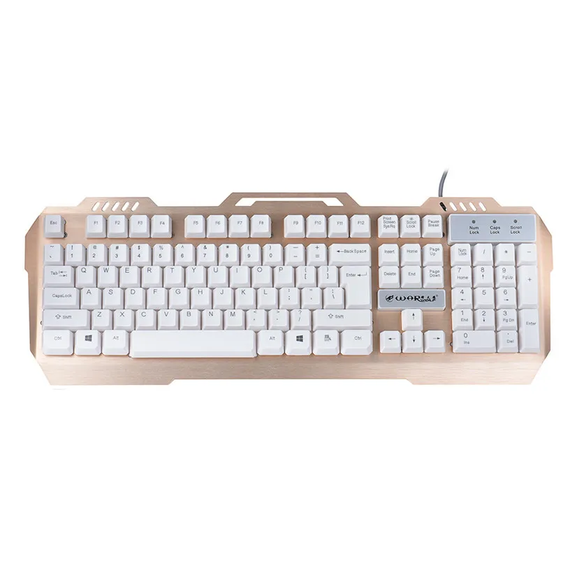 

Factory price K12 USB Wired Illuminated Colorful LED Backlight metal Gaming Keyboard GD Sept12