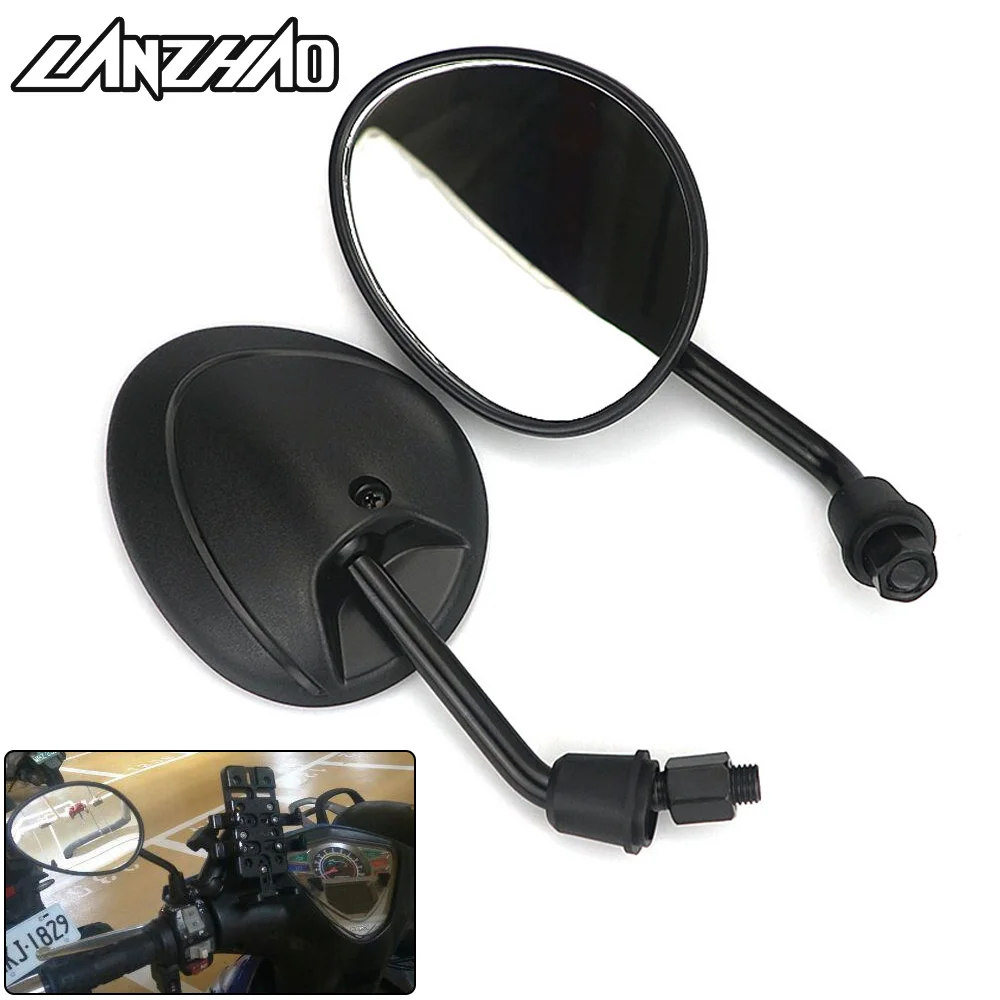 

Motorcycle Rear View Mirrors 8mm 10mm Aluminum Convex Side Mirror Universal for Kawasaki Yamaha Honda Suzuki Scooter Motorbike