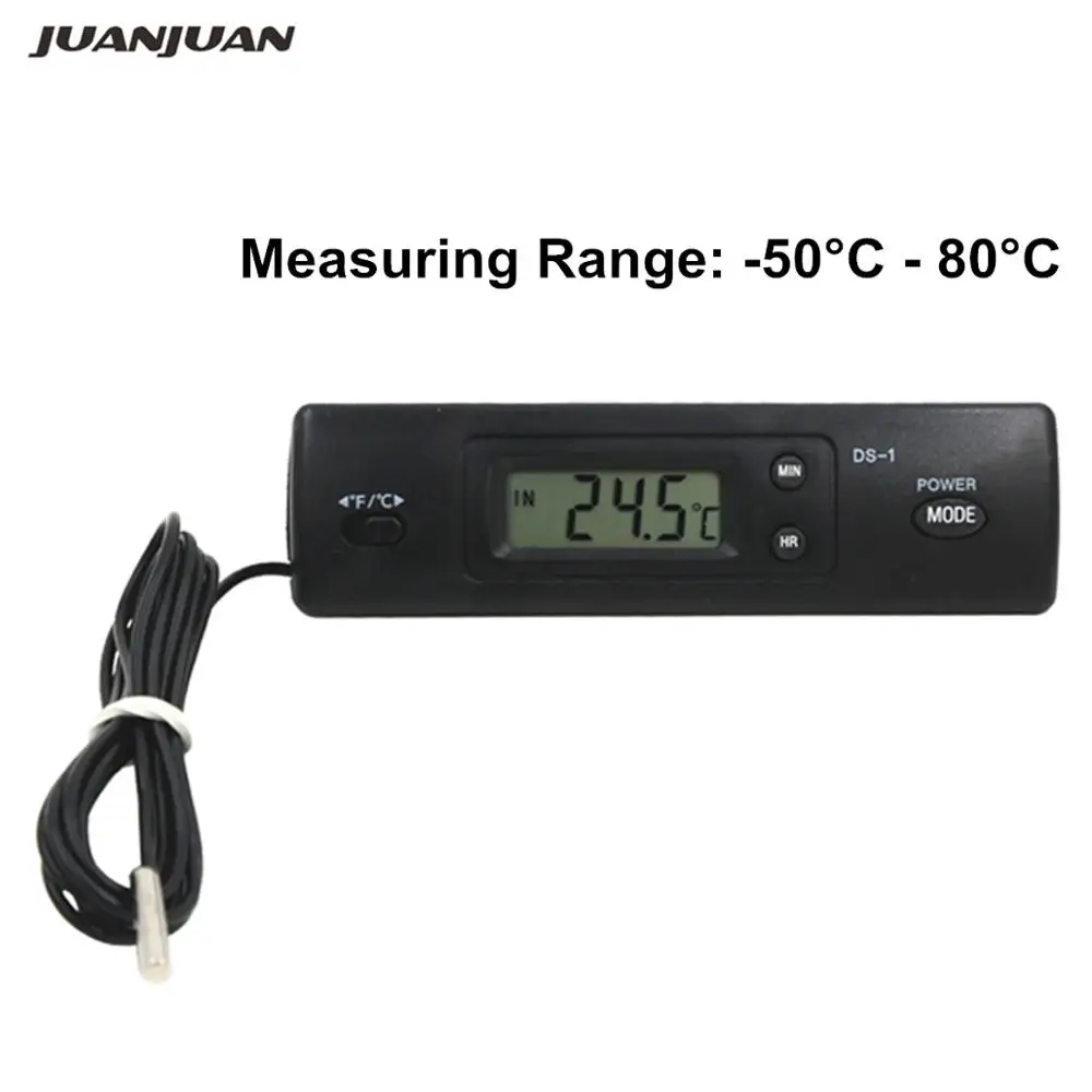 Digital Indoor/Outdoor DS1 Home Vehicle Thermometer Auto LCD Display