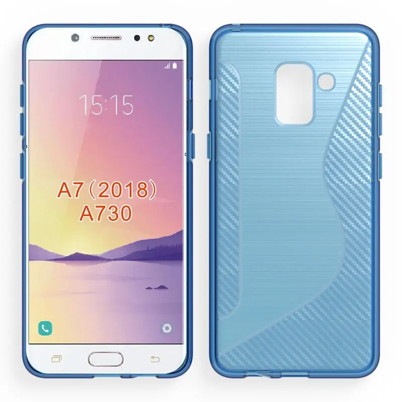 50 шт./лот s-линия полиуретановый мягкий чехол для Samsung Galaxy A7 A730F A730