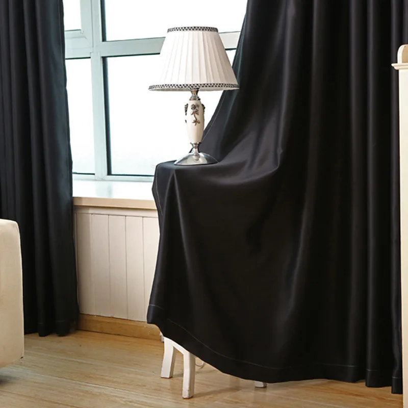 Europeo sólido grueso Rojo Negro blackout ventana tratamiento cortinas para sala de estar dormitorio decoración del hogar panel ojal cortinas Europeo sólido grueso Rojo Negro blackout ventana tratamiento cortinas para sala de estar dormitorio decoración del hogar panel ojal cortinas