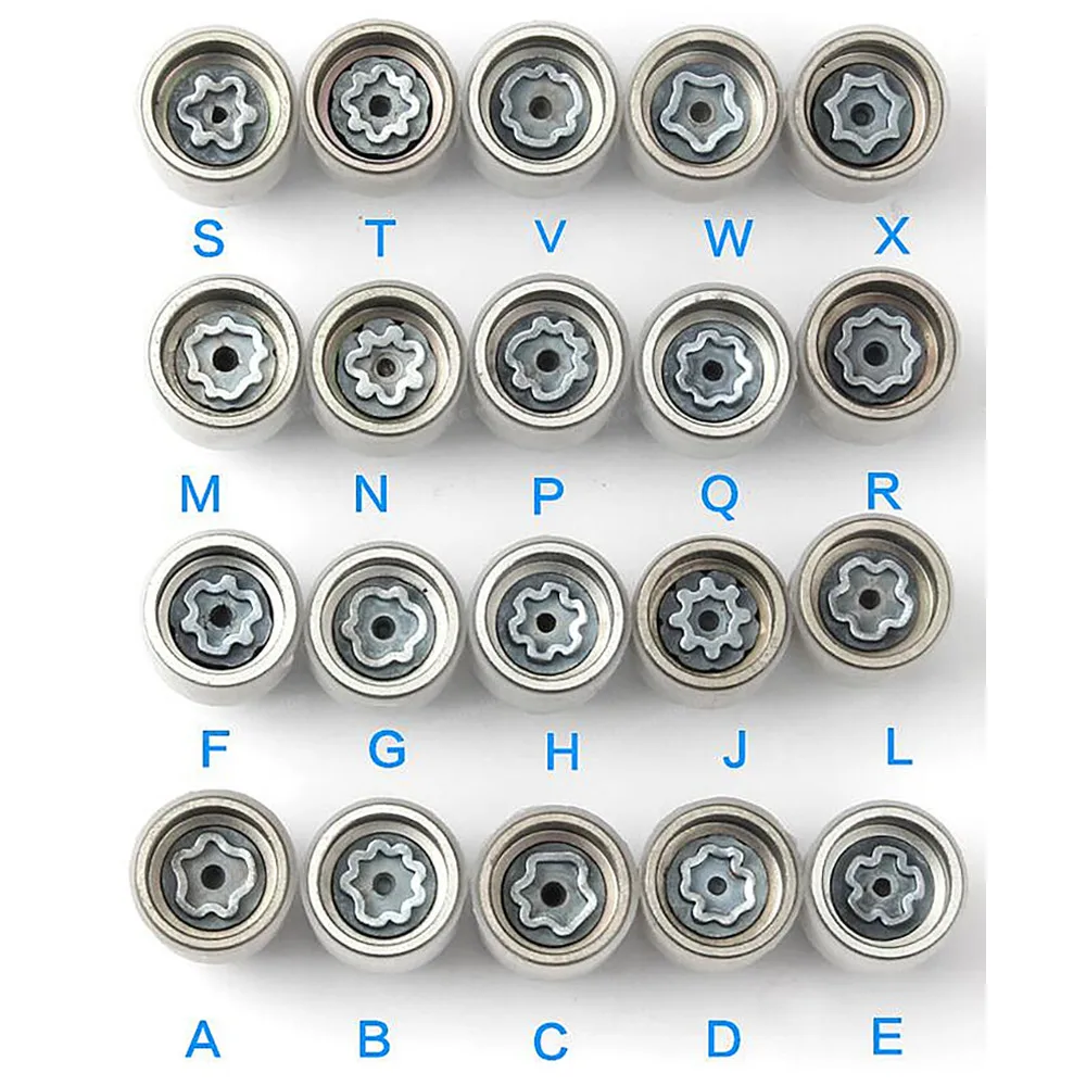 

1Pcs Tire anti-theft screw disassembly tool key sleeve For Audi A1 A5 A3 A4L A6L A7 Q3 Q5 A8 TT R8 "ABCDEFGHJLMNPQRSTVWX"