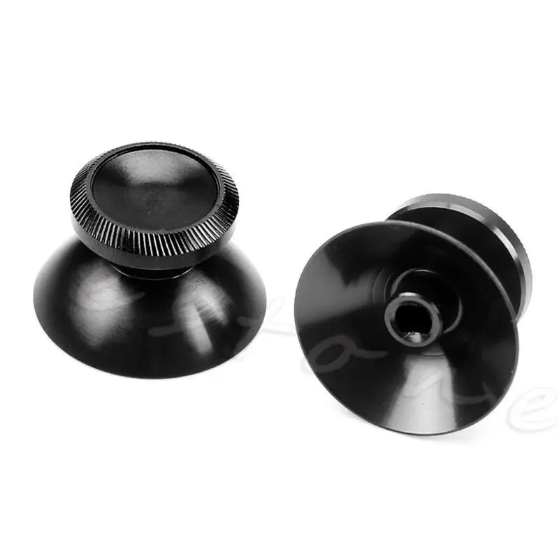 

2Pcs Black Aluminum Alloy Metallic Analog Thumbstick for PS4 Dual shock