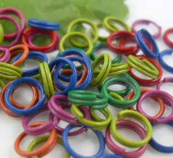 

Free Shipping 3000Pcs Double Jump Rings Open Connectors 6mm Mixed Colors For Jewelry Making Craft DIY