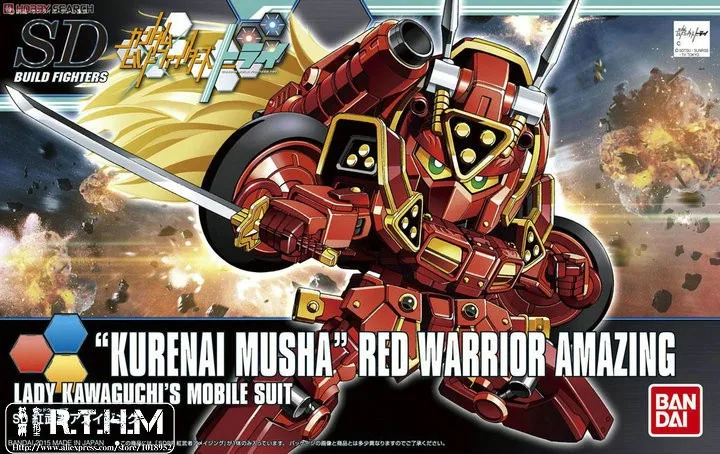 

1PCS Bandai HG Build Fighters HGBF SDBF 041 SD BB Amazing Red Worrier Gundam Mobile Suit Assembly Model Kits Anime action figure