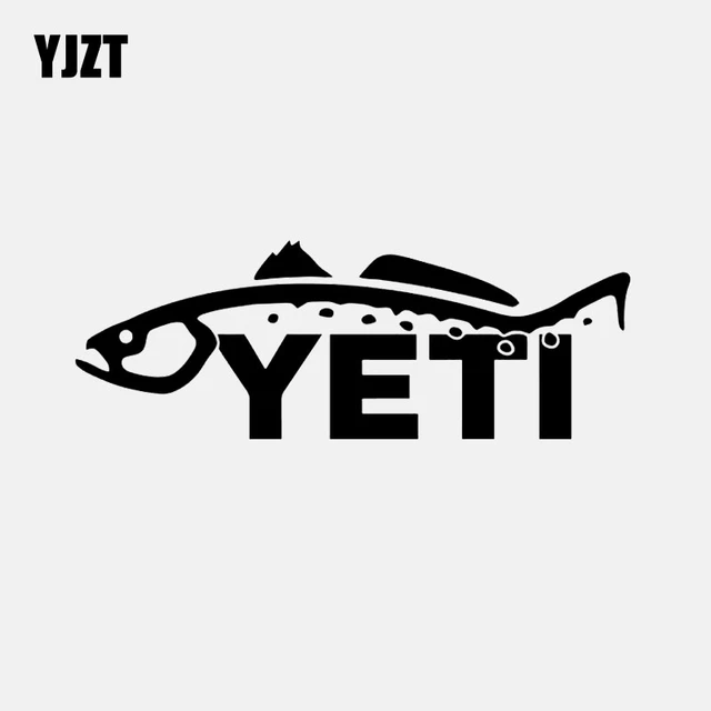 Yjzt 15.5cm*5.6cm Yeti Logo Fish Vinyl Decal Car Sticker Car Window Fishing  Decal Black/silver C24-0527 - Car Stickers - AliExpress