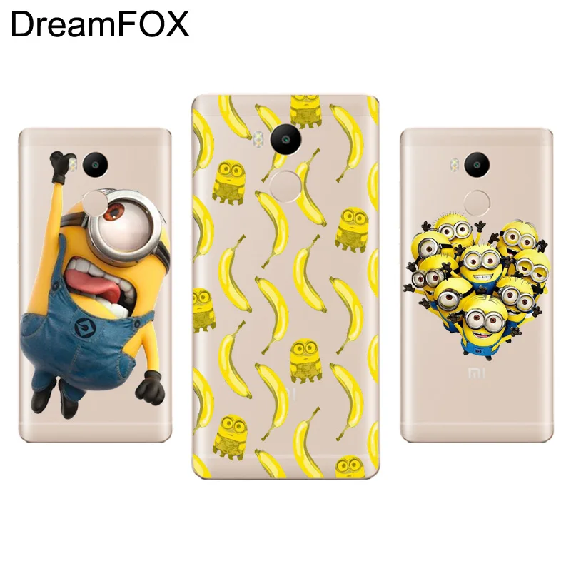 

DREAMFOX L067 Minions Soft TPU Silicone Case Cover For Xiaomi Redmi Note 3 4 5 Plus 3S 4A 4X 5A Pro Global