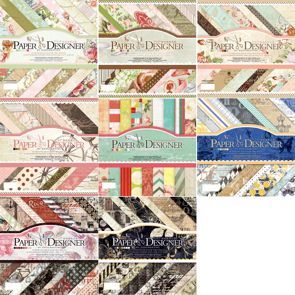 Craft Scrapbooking Paper Pad 7 inch Vintage Origami Paper Decorative