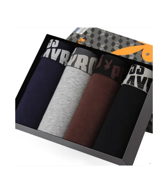 Мужская коробка из четырех мужских боксеров хлопчатобумажные спортивные шорты четыре угловые шорты летние шорты для мальчиков - Цвет: Черный