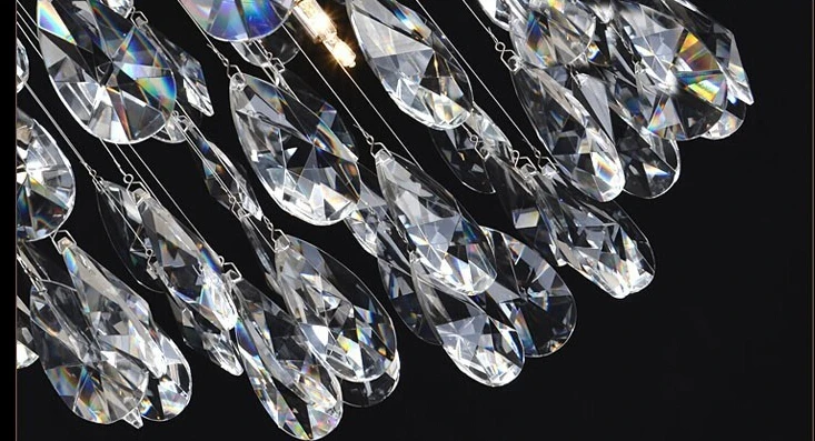 Бесплатная доставка Новые большие фойе люстры хрустальные лампы Dia80 * H120cm