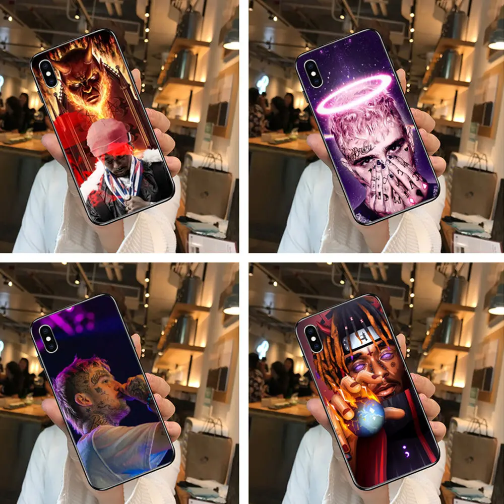 

Lil Uzi Hip-hop artist black soft TPU silicone phone cover case For iPhone Max XR XS X10 5 5S 5SE 6 6S 7 8 6Plus 7Plus 8Plus