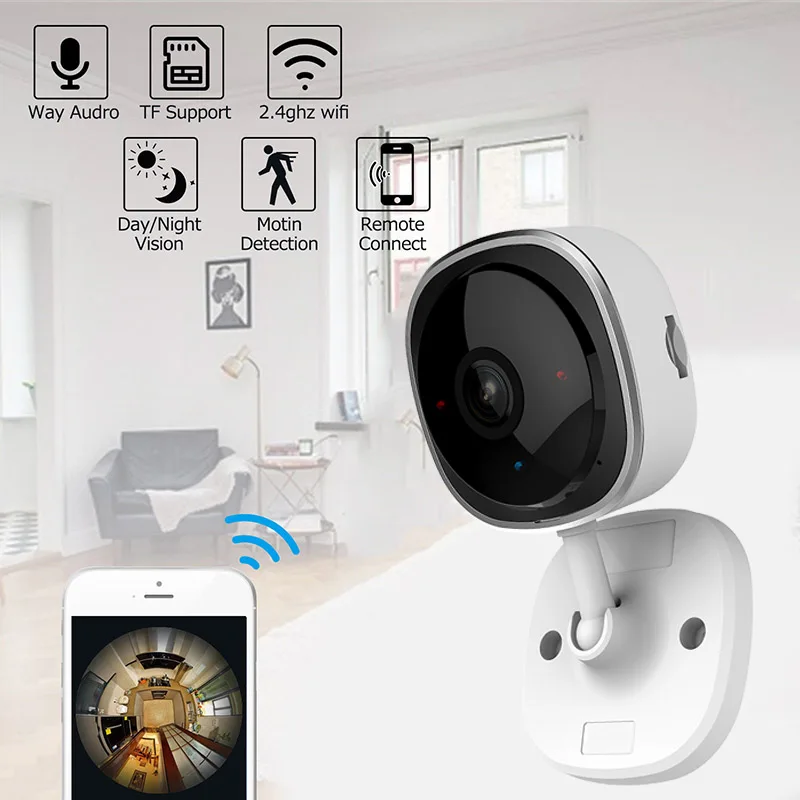 

3D HD Camera 180 Degree Security IP Camera Wireless Monitor Infrared Night Vision LCC77