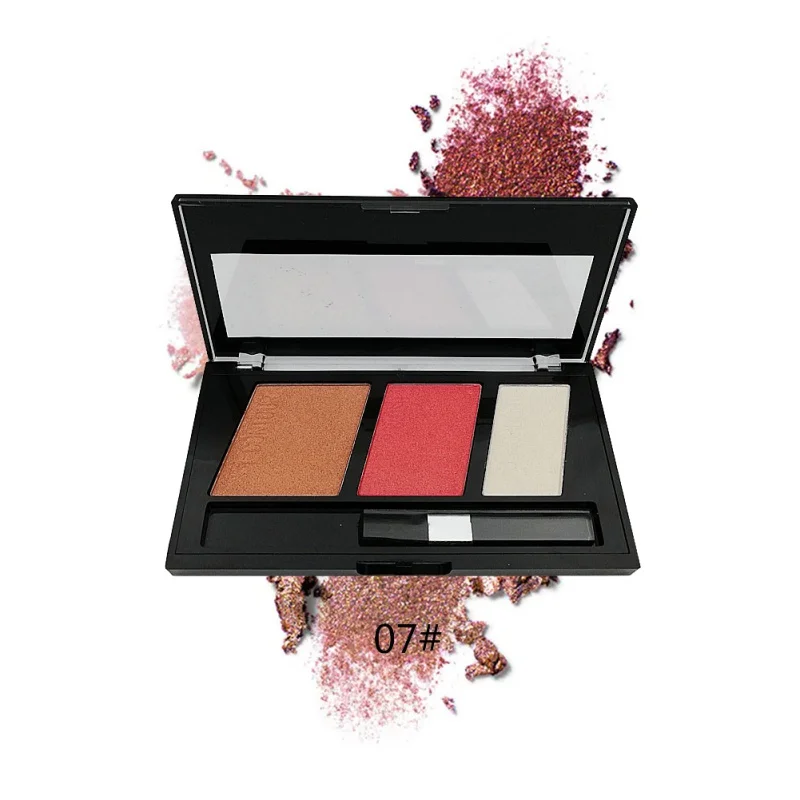 

3 In 1 Blush Contour And Highlighter Palette Cosmetic Makeup Multi-Functional Face Sculptor Kit GFHTR