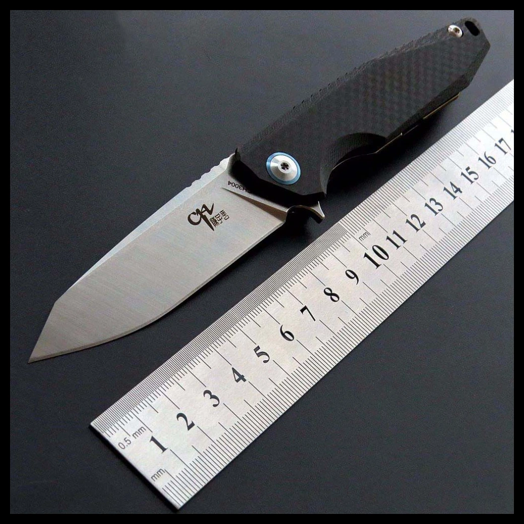 

BJL Tactical Flipper Folding Knife AUS-8 Blade Ball Bearings TC4 Titanium Handle Outdoor Camping Pocket EDC Knife CH3004