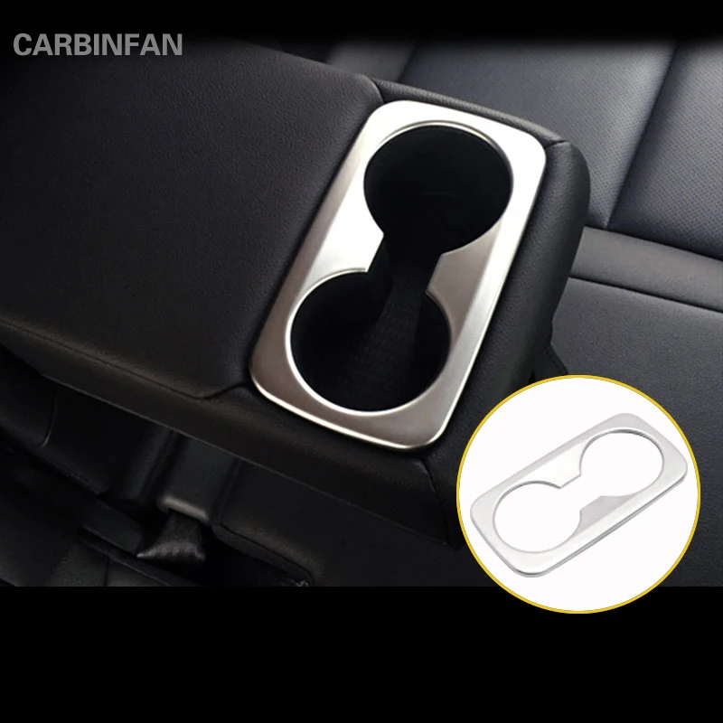 

Car Interior Sticker Styling Trim ABS Chrome Rear Seat Water Cup Holder Frame Cover Trim For Hyundai Tucson 2015 2016 2017 P50