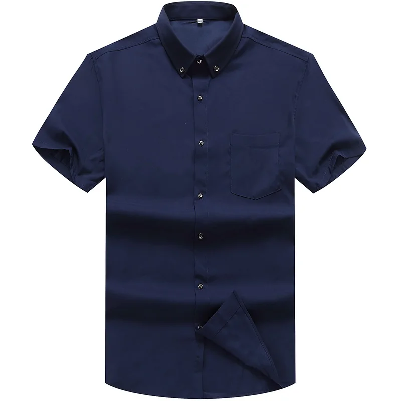 MFERLIER الصيف الرجال زائد حجم كبير اللباس قميص قصير كم 6XL 8XL 10XL 12XL الرسمي مكتب قمصان الأعمال البحرية الأزرق 62 64 66 68 MFERLIER الصيف الرجال زائد حجم كبير اللباس قميص قصير كم 6XL 8XL 10XL 12XL الرسمي مكتب قمصان الأعمال البحرية الأزرق 62 64 66 68