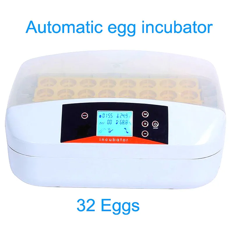 

25% A Home 32/56 Eggs Automatic Egg Incubator Mini Goose Quail Incubator with Hatcher Mute Intelligent Control with LCD Alarm
