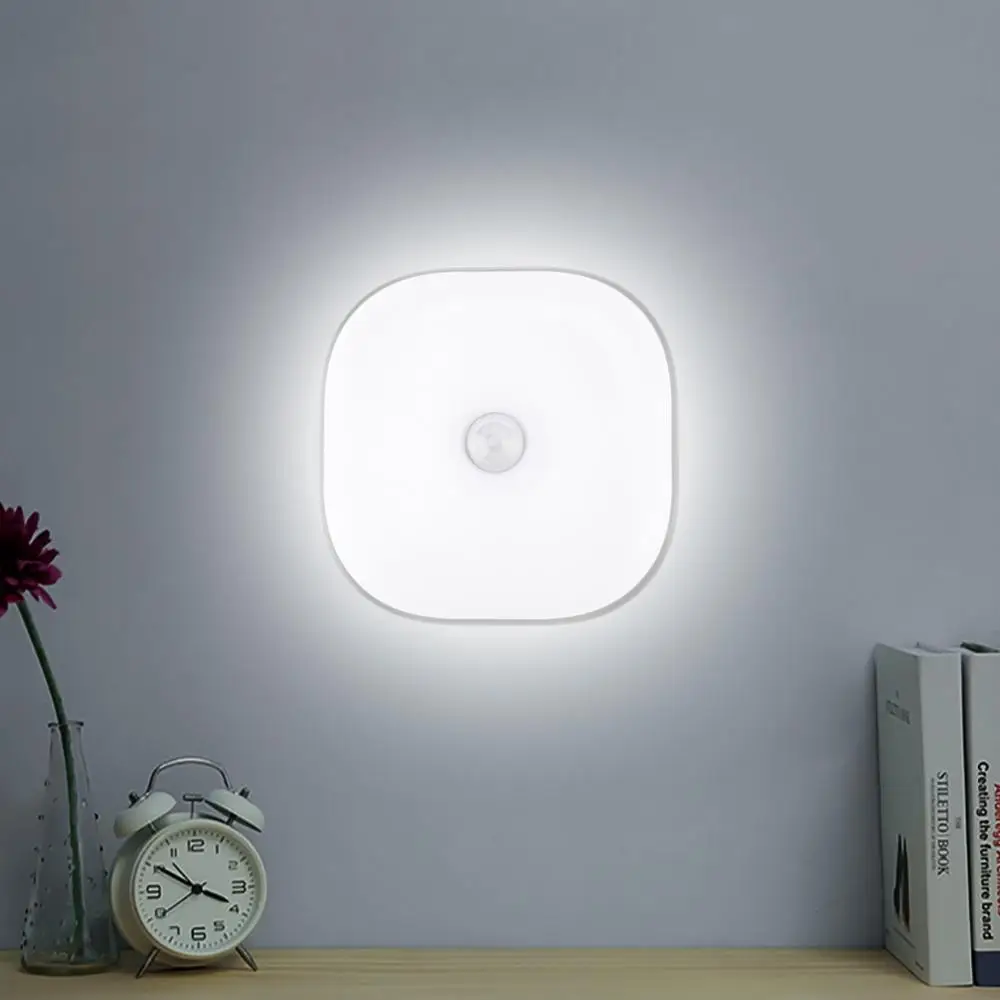 

Night Light Motion Sensor Bedroom Lamp LED Lights Mini Square for Baby Wardrobe Lighting Wall Decoration Children's room