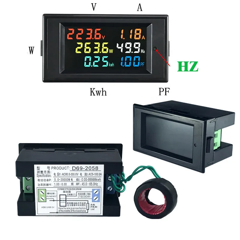 D69-2058 а  ,    ļ ,  г °, LCD VOLT AMP