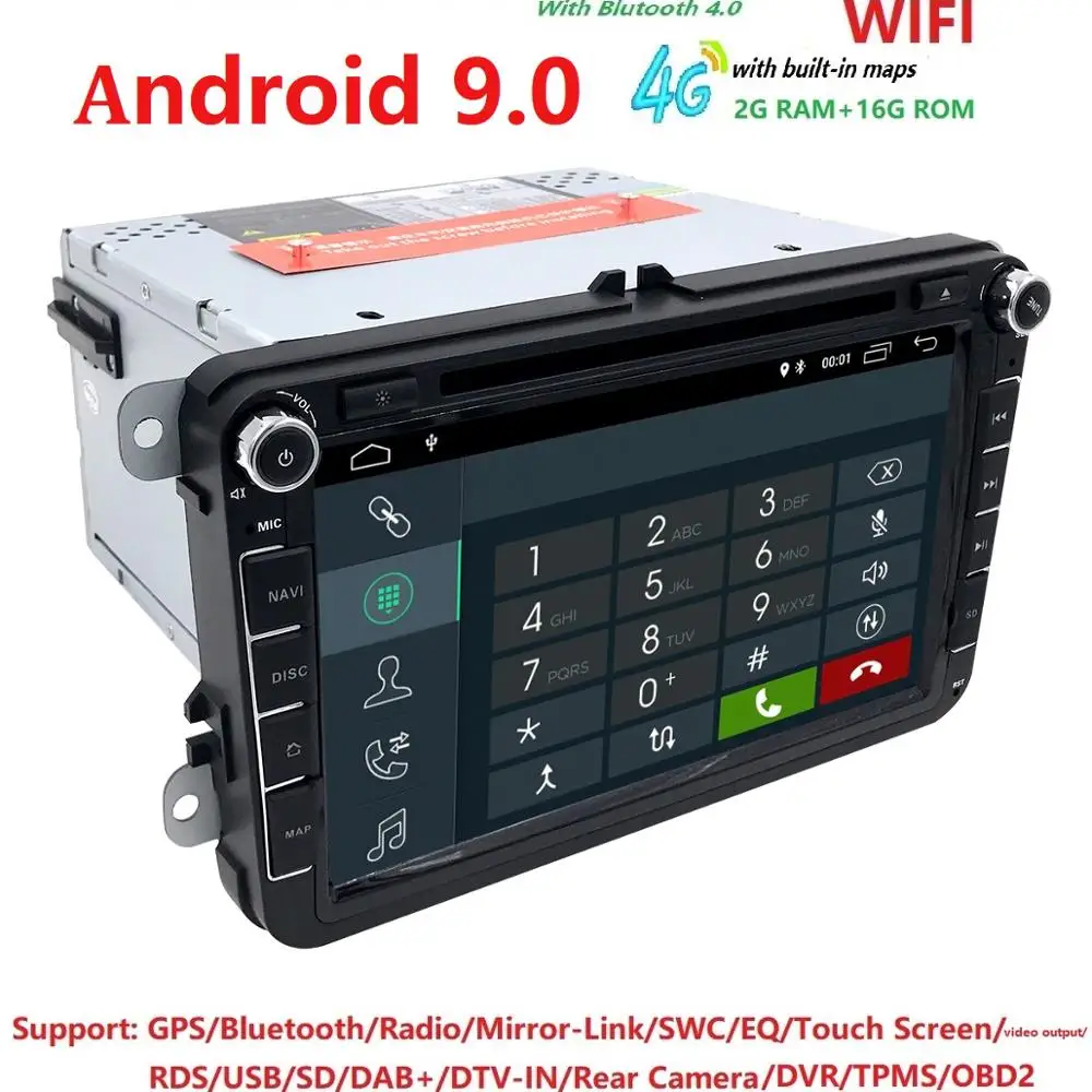 Top 8" Android 9.0 IPS DSP Car DVD Radio Stereo GPS Multimedia for Volkswagen VW Passat B6 Golf Tiguan Car Navigation USB Bluetooth 3 Top 8" Android 9.0 IPS DSP Car DVD Radio Stereo GPS Multimedia for Volkswagen VW Passat B6 Golf Tiguan Car Navigation USB Bluetooth 3