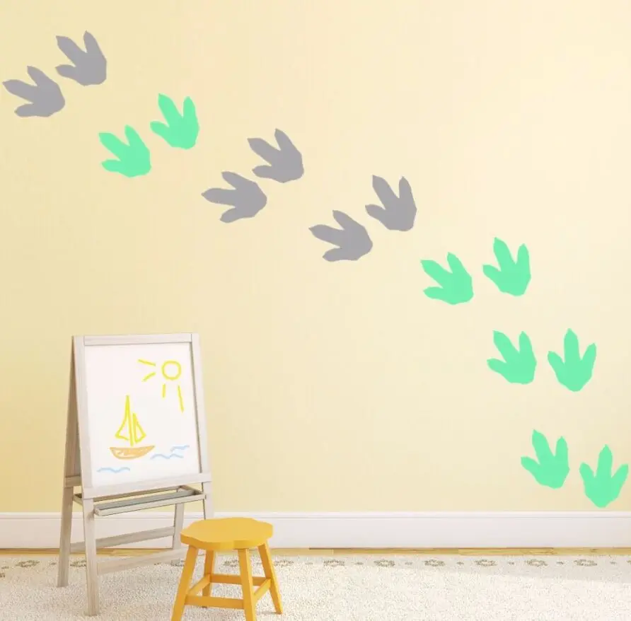 Removable Dinosaur Footprint Wall Decal Home Decor Wall Decal Nursery