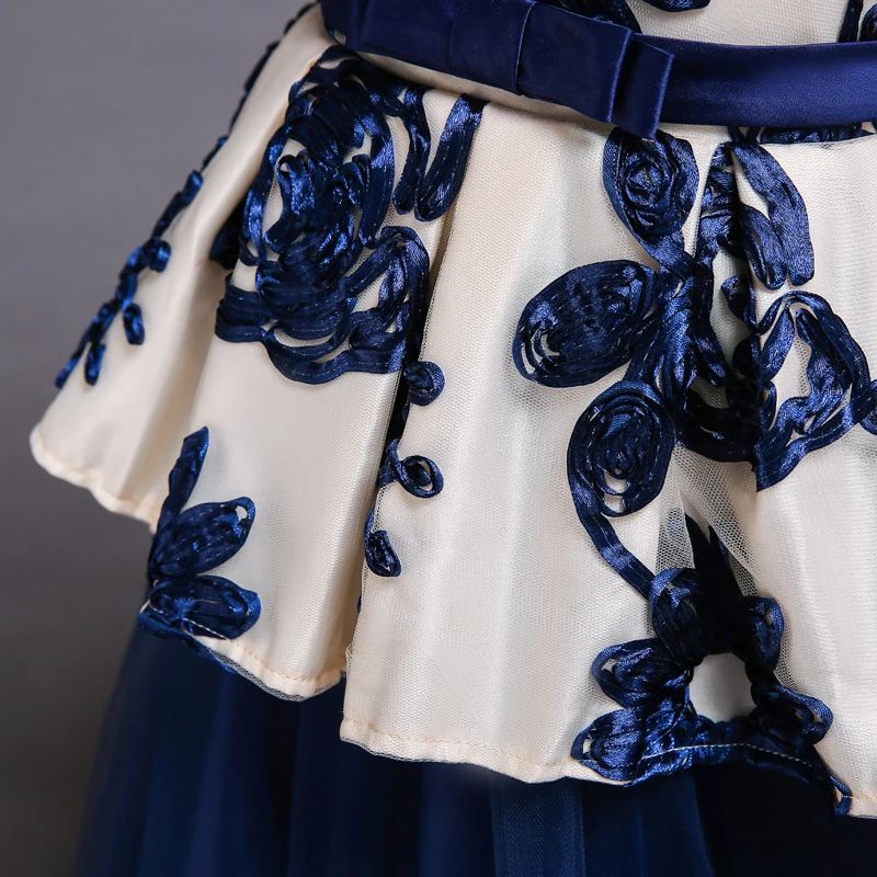 Kids Princess Girls Dresses Lace Tulle 3-14 Years Flower Pageant Dresses For Girls Wedding Birthday Dresses Kids Prom Dresses baby girl doll skirt