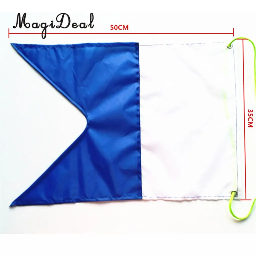 MagiDeal Lightweight 50x35cm Scuba Diving Dive Boat Alpha Flag National Banner International Sign for Window House Flagpole Acce