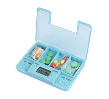 

Factory Price ABS Intelligent Pill Storage Box Case Portable Travel Pillbox with Timer Alarm Reminder and 1 Inch LCD Screen