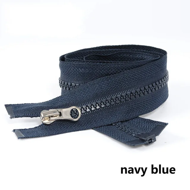 navy blue 5 шт. Meetee 5# Смола молния открытый конец 70 см длинная молния для шитья куртка на молнии пальто карман украшения для одежды, аксессуары DIY Инструменты - Цвет: navy blue