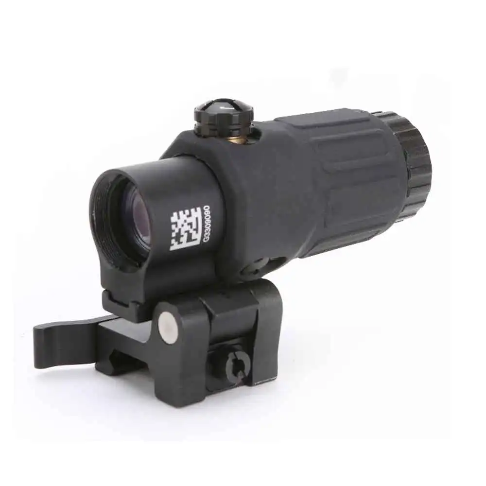 

Topsell Airsoft 3X Magnifier with Switch to Side Quick Detachable QD Mount for hunting black sand Free shippping