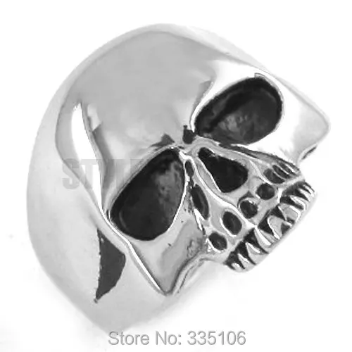 Classic Skull Biker Ring Stainless Steel Jewelry Punk Silver Black Gold Motor Biker Skull Ring Mens Boys Ring Wholesale SWR0036A