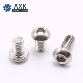 

Socket Screw Button Head Stainless Steel 100pcs/lot M3 Hex Machine Round Stainlness High Quality Service Electrical Din912